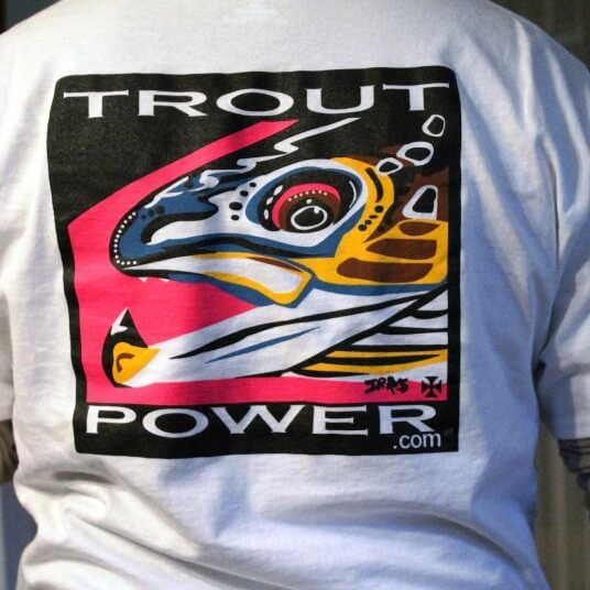 White Trout Power t shirt